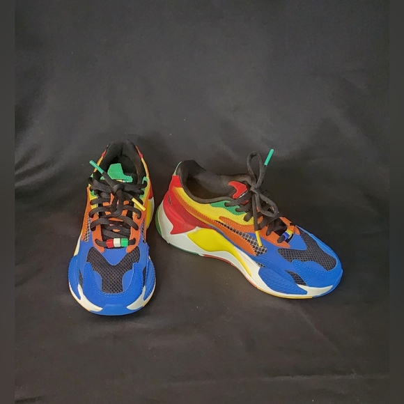 Puma RS-X3 Rubik's Cube Sneakers in Palace Blue-High Risk Red Size EUR 37 - Picture 6 of 16